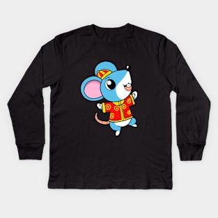 Rat Zodiac Kids Long Sleeve T-Shirt